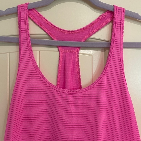 Lululemon 105 F Singlet *Silver Heathered Zing Pink Light Size 6 - Picture 3 of 8